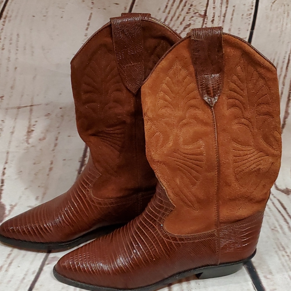 Cowgirl Leather & Suede 4 1/2 Boots NWOT